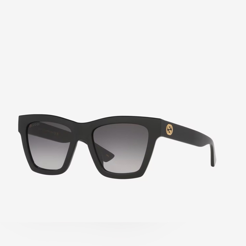 Gucci Black and Gold Square Sunglasses